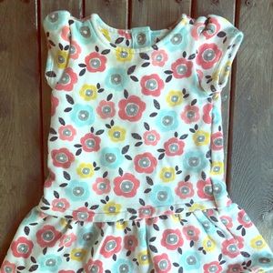 Toddler Sweatshirt Dress Tunic Floral 12-18 month